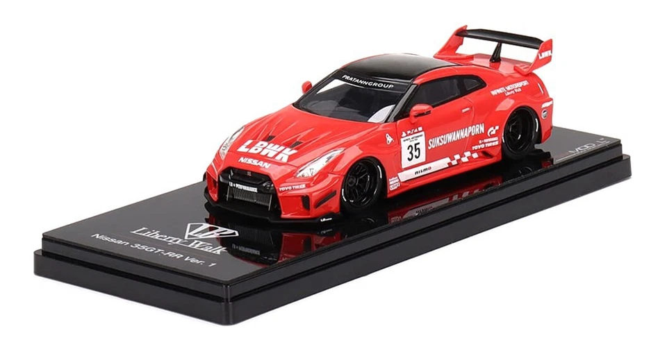 MINI-GT TSMV0010 NISSAN - GT-RR (R35) N 35 LBWK LIBERTY WALK 2016 - RED BLACK -