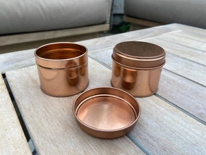 Metal Tins with Lids, 100ml - 15 pack - Copper coloured - Picture 1 of 4