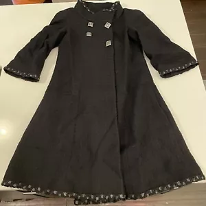 Chanel Black Wool Jacket With Black Silk Lining Size 34 - Picture 1 of 11