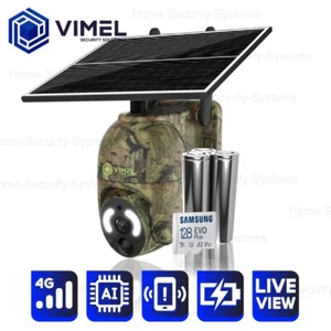 Outdoor 4G Solar Powered Security Camera 128GB AI Human Detection Alarm Calling - Picture 1 of 17