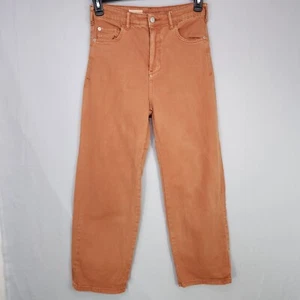 Pilcro Anthropologie Carpenter Wide Leg Pants Women's 28 Burnt Orange Jeans - Picture 1 of 15