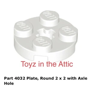 Lego 1x 4032 White Plate, Round 2 x 2 with Axle Hole 6972 - Picture 1 of 1