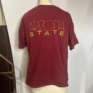T-shirt vintage Arizona State anni '80 uomo XL rossa Hanes punto singolo USA - Foto 1 di 5