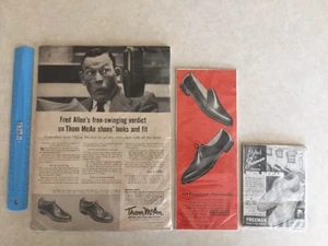 Lot of 3 Vintage Shoe Advertisements 1955 Freeman Florsheim Thom McAn  - Picture 1 of 8