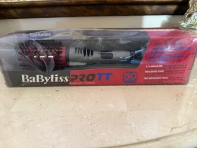 Cepillo de aire caliente iónico de turmalina Babyliss Pro 2" modelo BABTN2169 plateado/rojo Foto 1 de 4