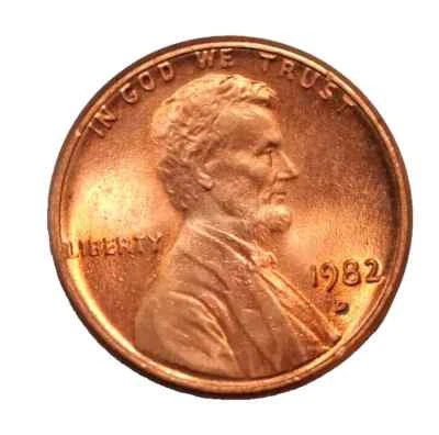 1982 D   Large Date Zinc Lincoln Memorial Cent - BU - Image 1 of 2
