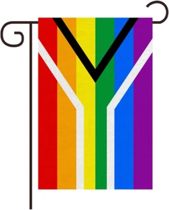 Pride Garden Flag Gay Lesbian LGBTQ Rainbow Progress Flags Vertical Double Sided - Picture 1 of 7