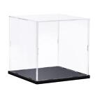 Clear Display Case Acrylic Box, Dustproof 25x25x25cm for Collectibles, Craft