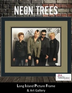 Neon Trees Full Band Signed Photograph Custom Framed JSA - Picture 1 of 7