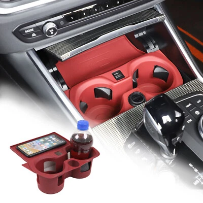 Red Front Center Console Cup Holder Coin Holder For BMW 3 4 i3 i4 Series 20-23 - image 1 of 4