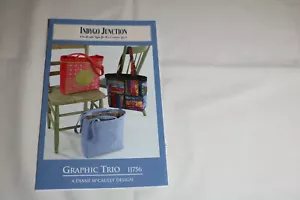 Indygo Junction tote bag pattern called Graphic Trio by Diane McCauley - Picture 1 of 2