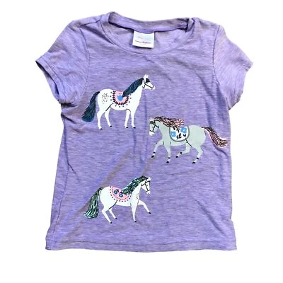 Camiseta Hanna Andersson Bloqueador Solar Arte UV Caballo Gráfico Niñas Talla 6-7 Manga Corta Foto 1 de 4