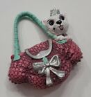 Barbie Doll Accessories Pets My Scene Fab Faces Kennedy Pink Purse White Dog