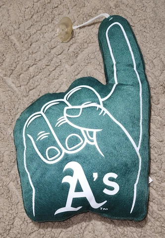 Vtg Oakland Athletics A's MLB #1 Hand Plush Doll ~16" Licensed Cover