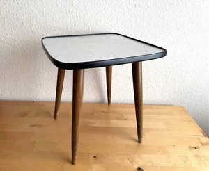 Alter Blumenhocker 60er Jahre Blumenbank Beistelltisch Vintage 50er Hocker Holz - Bild 1 von 7
