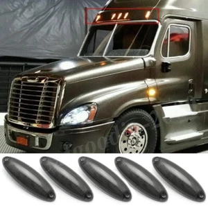 For 2008-2021 Freightliner Cascadia Smoked Lens Top Roof Marker LED Lights 3000K - Picture 1 of 12