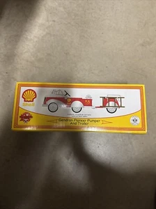 1/6 CROWN PREMIUMS SHELL FIRE TRUCK COLLECTABLEL SET PEDAL CAR & TRAILER - Picture 1 of 1