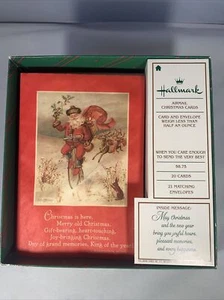 Hallmark Airmail Christmas Cards, Santa Claus Lot Of 7 With Envelopes - Picture 1 of 2