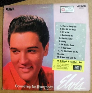 ELVIS PRESLEY - SOMETHING FOR EVERYONE. 1961 ROCK & ROLL 12" L.P. U.S. RE-ISSU - Picture 1 of 5