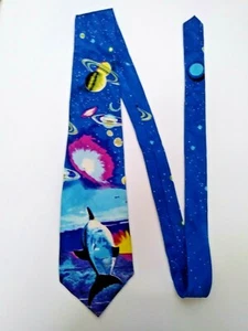 Ralph Marlin Eternity Necktie Solar Sea Ocean Lassen Art Animal Silk Tie New - Picture 1 of 8