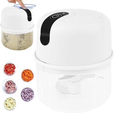 Mini Tritatutto Elettrico, Batteria Da 250 Ml, Mini Tritatutto Elettrico Con Con - Immagine 1 di 4