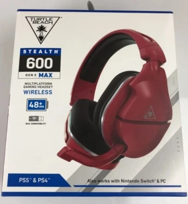 Turtle Beach Stealth 600 Gen 2 Max TBS-2368-01 Wireless Gaming Headset Red New - Image 1 of 4