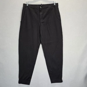 Pantalones Eileen Fisher para mujer grandes negros al tobillo algodón orgánico cáñamo elástico informales - Imagen 1 de 14