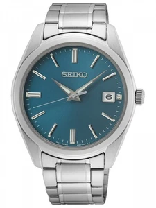 Seiko Herrenuhr CLASSIQUE Edelstahl Silberfarben/Türkis mit Gliederband 40 MM Da - Bild 1 von 6