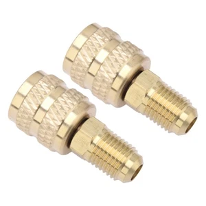 2x R32 to R410a Air Conditioning Adapter 1/4" Male SAE to 5/16" Female SAE - Picture 1 of 6