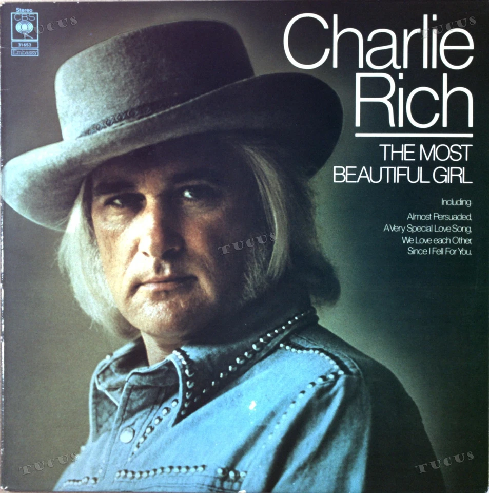 Charlie Rich - The Most Beautiful Girl UK LP 1978 (VG/VG) .* - Image 1 of 1