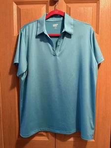 Lands End Damen Kurzarm Rapid Dry Polo - Brilliant Turquoise - Größe 1X - Bild 1 von 6
