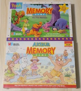 Vintage Disney Winnie the Pooh & Arthur Memory Matching Game Milton 1 Sealed - Picture 1 of 5