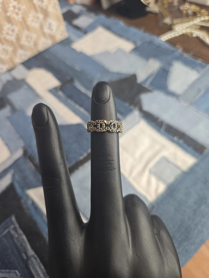 Anillo de diseñador de oro ajustable - Anillo de oro de bisutería de diseñador  Foto 1 de 4