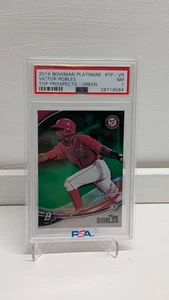 2016 Bowman Platinum Victor Robles Top Prospects Green #TP-VR /99 PSA 7 - Picture 1 of 2