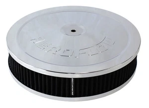 Aeroflow AF2851-1110 9" x 2" Air Cleaner Assembly 5-1/8" Neck Chrome Cotton - Picture 1 of 4