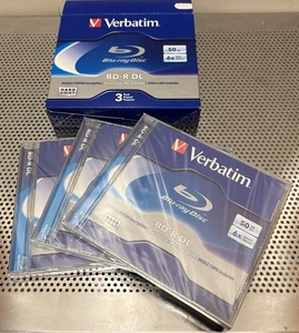 VERBATIM 6X Blu-Ray BD-R DL Dual Layer 50GB Logo Marca Confezione da 3 Sigillati  - Foto 1 di 3