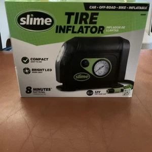 Slime 40050 Tire Inflator Pump, Portable With 60 Psi Gauge, Hose LED Light Car - Picture 1 of 7