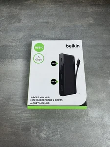 Belkin USB-C 4-Port Mini Hub Travel Friendly Hub Brand New Sealed - Picture 1 of 4