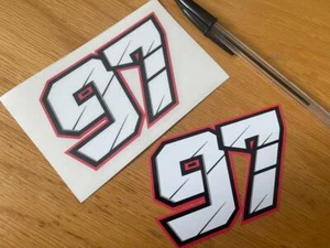 Xavi Vierge Race Number 97 (Small Pair) - UK SELLER - Picture 1 of 1