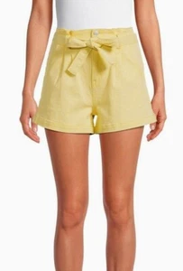 No Boundaries Women's Yellow Paperbag Shorts High Rise Size 2X Large - Picture 1 of 5