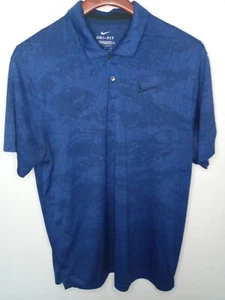 Nike Dri-Fit men's golf polo shirt Blue sleeve embroidery  - Picture 1 of 10