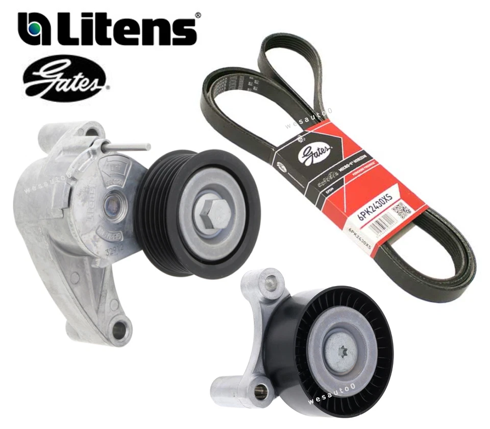 Conjunto de tensor de correa y kit de correa de transmisión de polea loca OEM para Volvo XC60 XC90 Foto 1 de 1