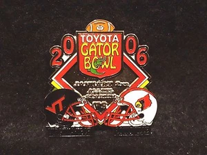 2006 TOYOTA GATOR BOWL VIRGINIA TECH vs LOUISVILLE LAPEL PIN ~ NEW   - Picture 1 of 3