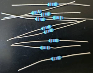 10 Stück 4,87k Ohm 1/4W 1% Metallfilm Präzisions-Axialwiderstände ~ NEU ~ - Bild 1 von 1