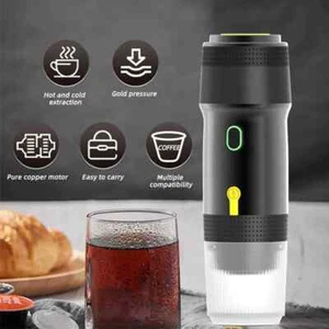 Portable Electric Espresso Machine Hot Brew & Cold Brew with Capsule Coffee - Picture 1 of 6