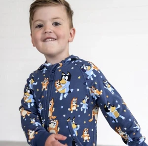 Little Sleepies LS Bluey Dance Mode Hoodie Full Zip Size 7  NWT - Picture 1 of 6