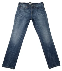 Madewell Womens The Slim Boyjean Blue Jeans Paint Splashed Style Sze 28 Low Rise - Picture 1 of 9