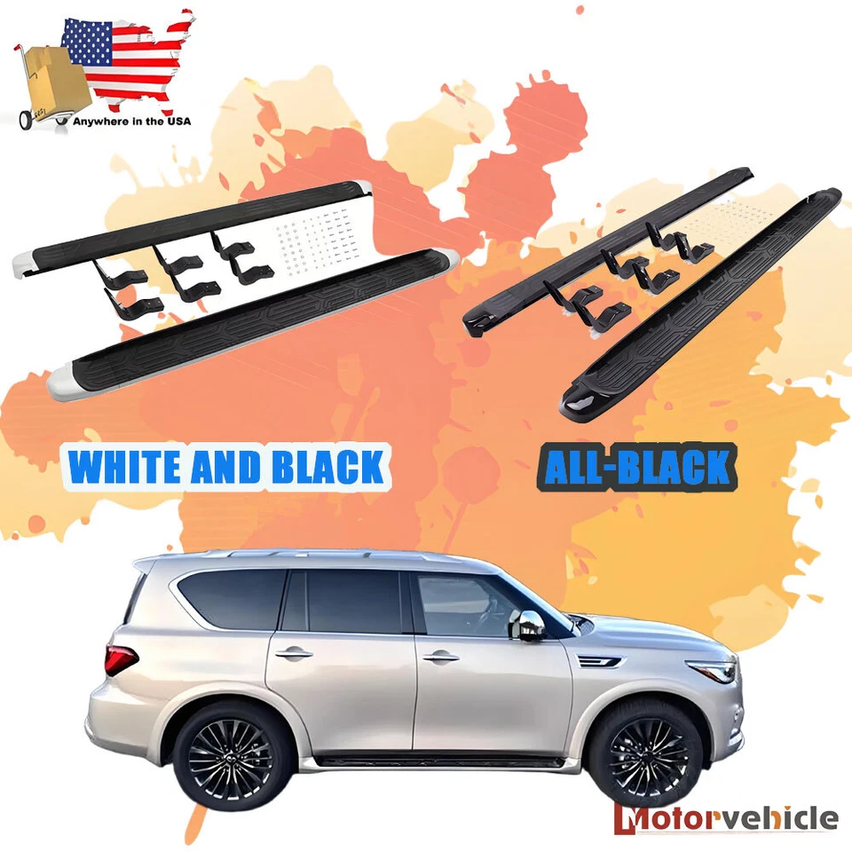 2 piezas estribo lateral para Nissan Armada Y62 2017-2024 protector de barra Nerf Foto 1 de 1