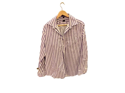 Camisa Paul Smith Rayas Abotonadas Púrpura Para Hombre Talla 17 Hecha en Italia Foto 1 de 4