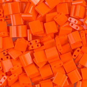 TL-406, NARANJA OPACO, 5g, Miyuki Tila, 2 agujeros, 5x5x1,9mm, (wt64) - Imagen 1 de 1